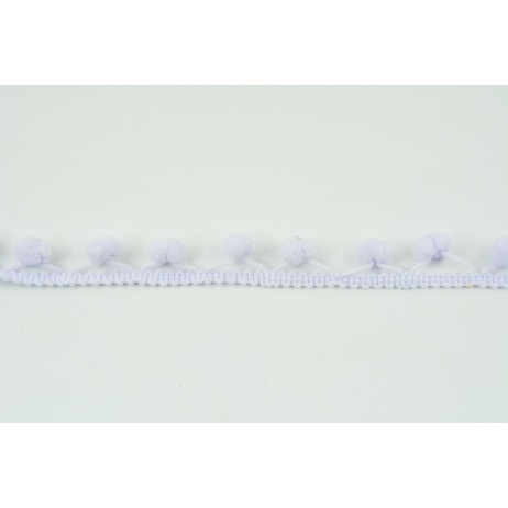 Light purple ribbon with small pom poms - double thread Light purple ribbon with small pom poms - double thread