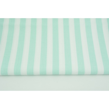 Cotton 100% mint stripes 15mm (lighter shade) Cotton 100% mint stripes 15mm (lighter shade)