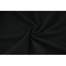 Double gauze 100% cotton plain black 2