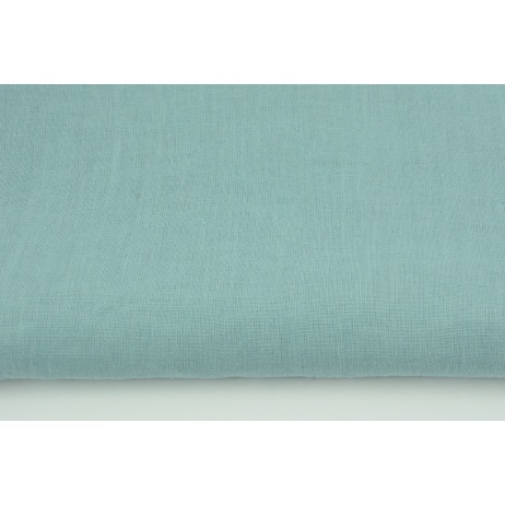 100% plain linen in a subdued sea turquoise color 155g/m2