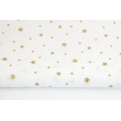 Cotton 100% gold stars on a white background