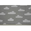 Cotton 100% white clouds on a light gray background II quality