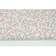 Bawełna 100% różowo-szare kamyki na kremowym tle