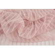 Soft tulle striped, powder dirty pink