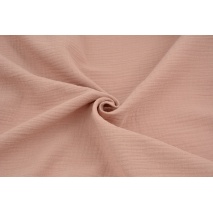 Double gauze 100% cotton plain dirty pink