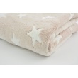 Fleece in white stars on a powder dirty pink background
