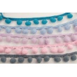 Turquoise ribbon 15mm pom poms (double threat)