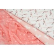 Soft tulle with dots, coral pink