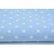 Cotton 100% white polka dots 2mm on a lavender background