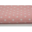 Cotton 100% white polka dots 2mm on a blue background
