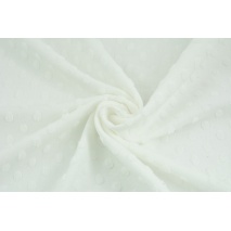 Knitted fabric with fluffy small dots, ecru
