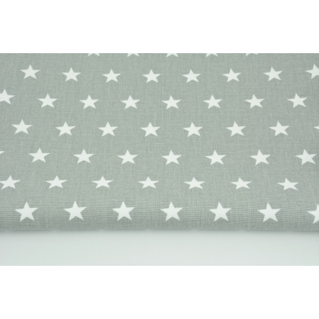 Home Decor, gwiazdki 2cm na szarym tle 220g/m2 BIEL OPTYCZNA