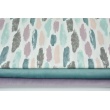 Cotton 100% heather-mint strokes on a white background