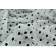 Tulle with fluffy dots, gray-silver