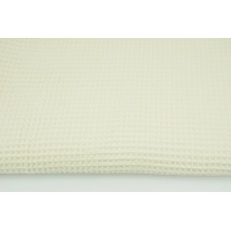 Cotton 100%, waffle fabric, plain ecru