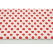 Cotton 100% red 13mm dots on a white background CZ