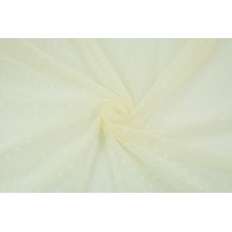 Soft tulle with small dots, creamy
