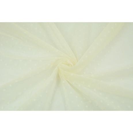 Soft tulle with small dots, creamy