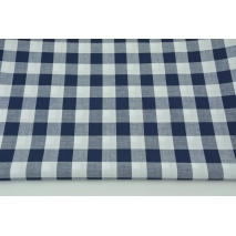 Cotton 100% double-sided navy blue vichy check 2cm
