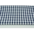 Cotton 100% double-sided navy blue vichy check 1cm