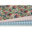 Cotton 100% double-sided blue vichy check 1cm