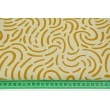 Tkanina dekoracyjna, deseń musztardowy na lnianym tle 200g/m2