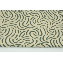 Decorative fabric, stone gray design on a linen background 200g/m2