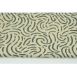 Tkanina dekoracyjna, deseń kamienny szary na lnianym tle 200g/m2