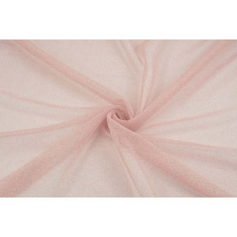 Tulle with lurex powder pink