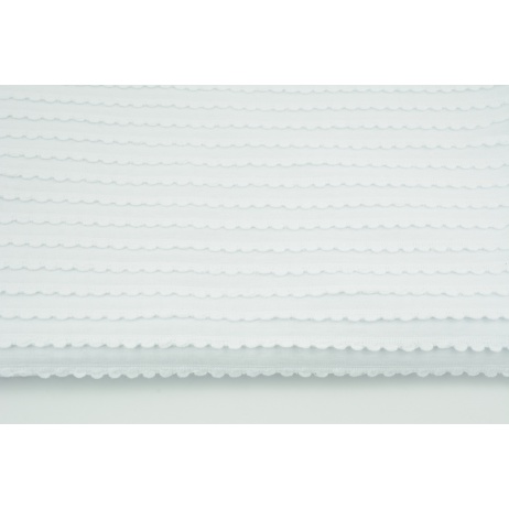 Cotton 100% knitwear with frill white