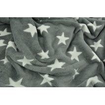 Fleece in white stars on a grey background
