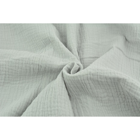 Double gauze 100% cotton plain very light gray