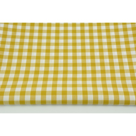 Cotton 100% double-sided mustard vichy check 1cm