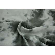 Double gauze 100% cotton tie dye gray