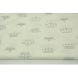 Cotton 100% gray crowns, majesty on a white background