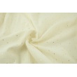 Double gauze 100% cotton golden marks on a creamy background