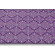 Cotton 100% organic, oriental pattern on a purple background