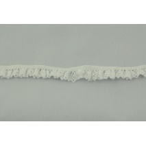 White elastic cotton lace 10mm
