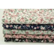 Cotton 100% small roses on a pink background, poplin