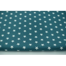 Cotton 100% stars on a petrol background, poplin