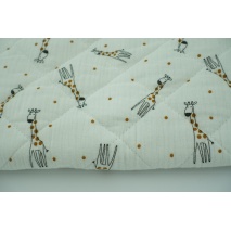 Quilted double gauze 100% cotton - giraffes on white
