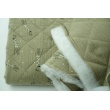 Quilted double gauze 100% cotton in giraffes on beige