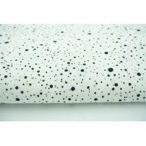 Double gauze 100% cotton mini black spots on a ecru background