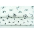 Cotton 100% skulls M on a white background, poplin