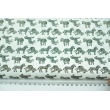 Cotton 100% zebras on a ivory background, poplin