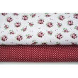 Cotton 100% bunches on a pink background, poplin
