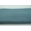 Double gauze 100% cotton golden confetti on a dirty blue background
