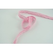 Cotton lace 15mm in a pink color (wave) (darker shade)