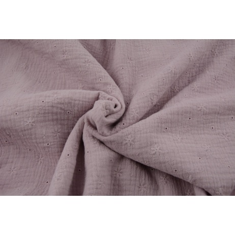 100% cotton, double gauze embroidered A, dirty heather