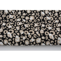 Cotton 100% leopard print M on a black background, poplin
